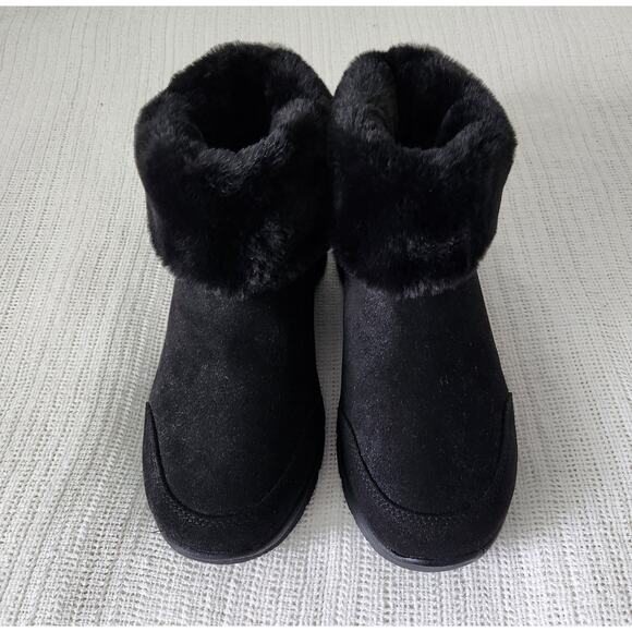 Skechers x Martha Stewart Easy Going Comfy Cool Boots Sz 8 Microsuede Black - Picture 2 of 11